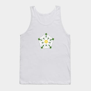 English White York Rose Tudor Heraldic Emblem Tank Top